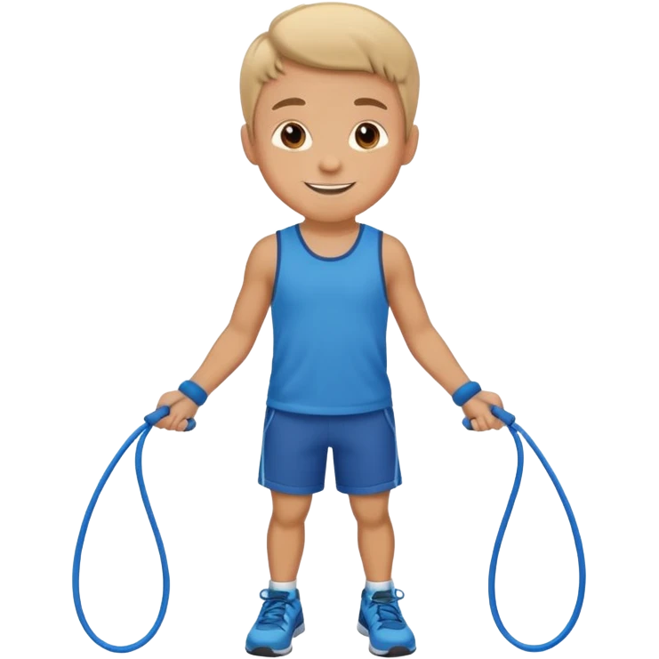 Boy with single Skipping Rope emoji