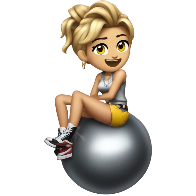 miley cyrus on a wrecking ball emoji