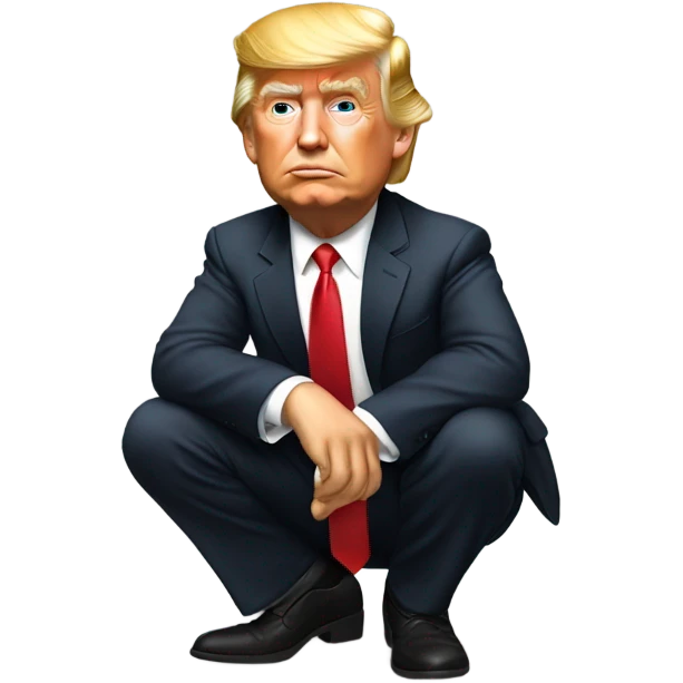 trump sqautting emoji