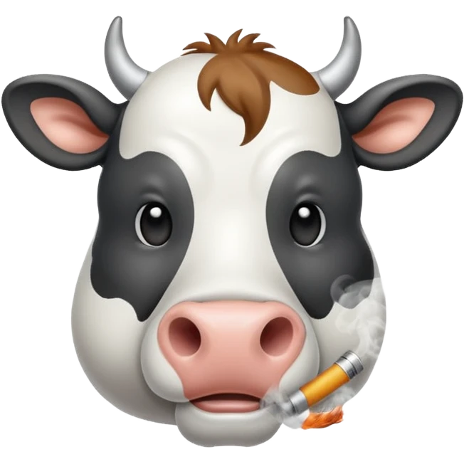 cow smoke weed emoji