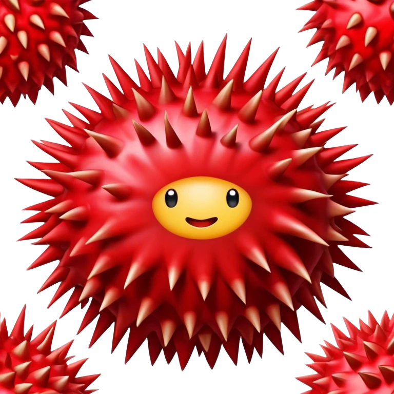 Rambutan fruit emoji