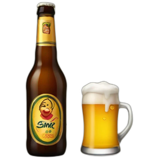 Sinok avec une bière emoji