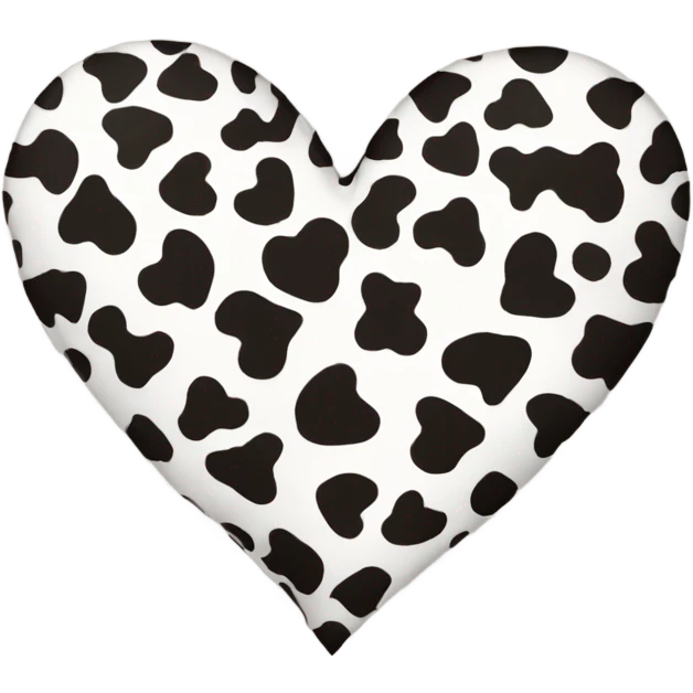 Cow print heart  emoji