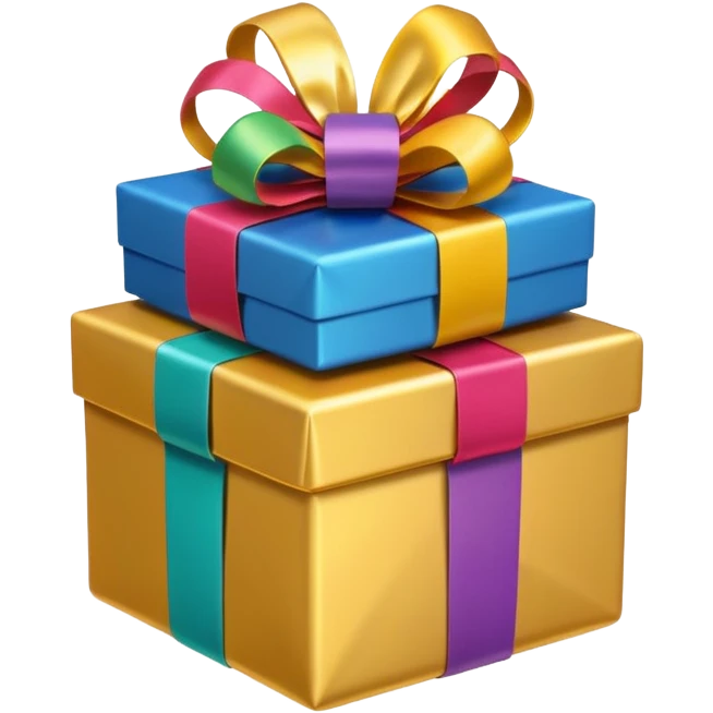 Golden heart with gifts emoji