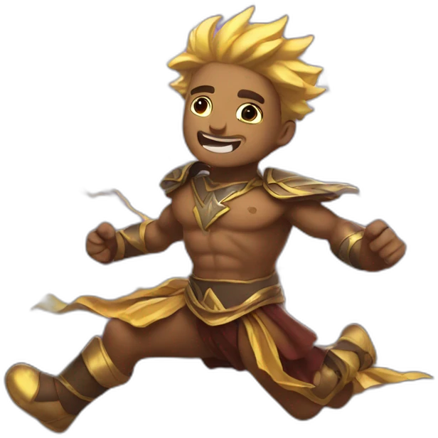 God riding a lightning emoji