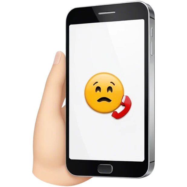 a mobile phone holding up a ‘do not disturb’ sign emoji