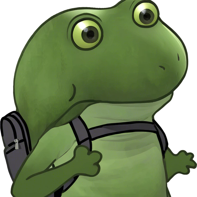 bufo basic with backpack emoji