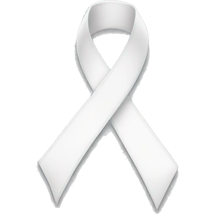 Beautiful white ribbon  emoji