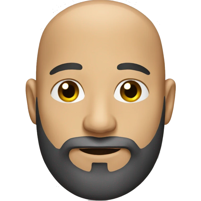 handsome bald guy with beard emoji