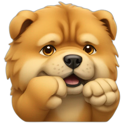 chow chow paw thumb down emoji