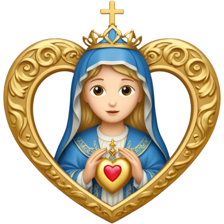 Catholic mary heart emoji