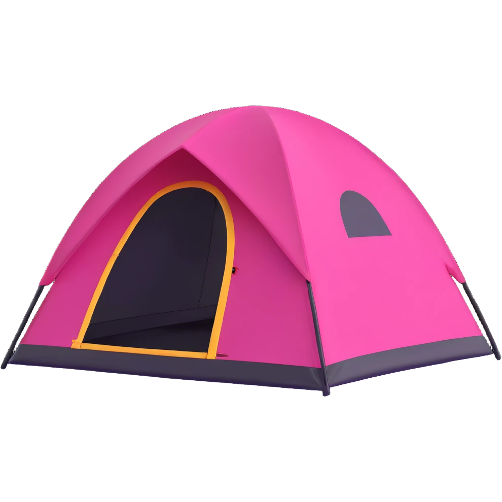 bright pink dome tent emoji