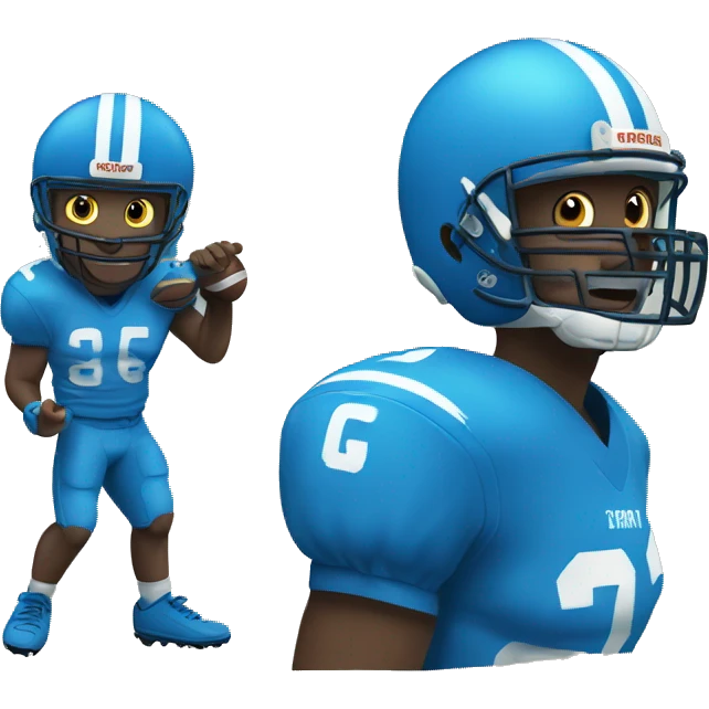 Blue football emoji