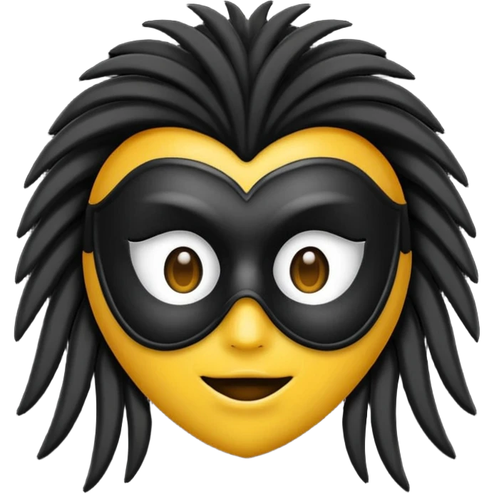 Um emoji gotico com a máscara de espu emoji