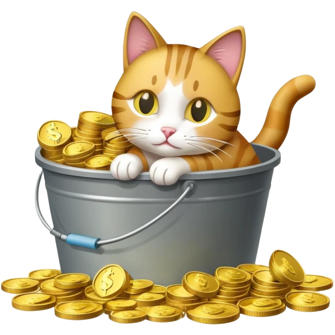cat with money pail emoji