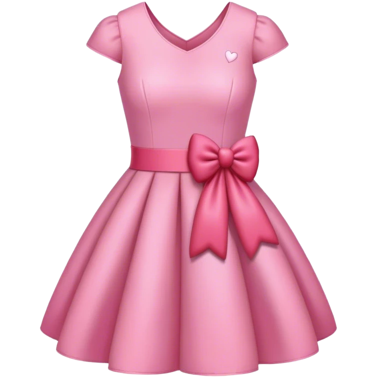 Pink dress with bows and hearts  emoji