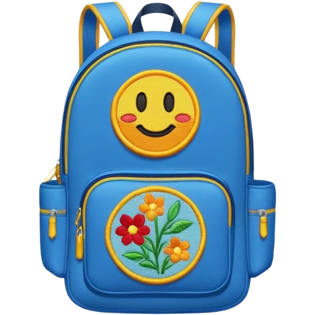 A backpack patch emoji