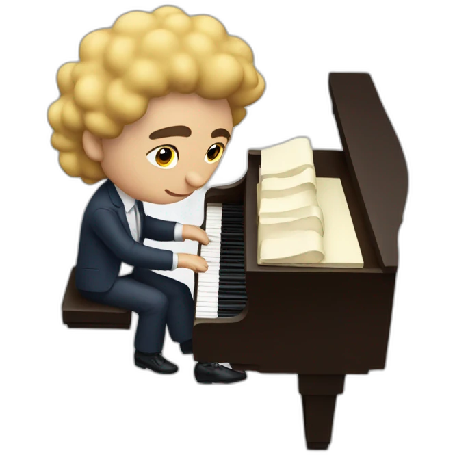 Michel Berger playing piano emoji