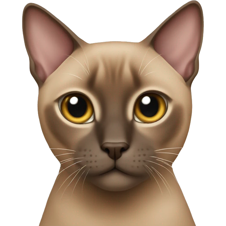 Brown tonkinese cat emoji