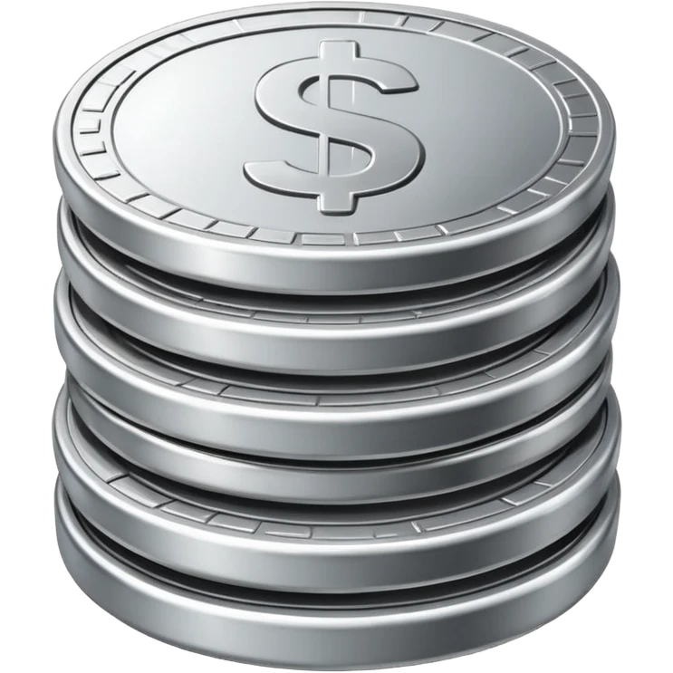 a stack of three coinsa stack of three coins emoji