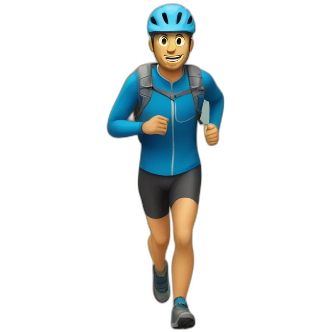 corredor de trail emoji