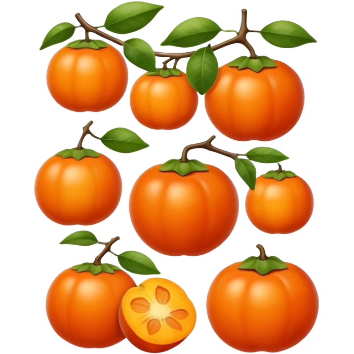 Persimmon and sunshine emoji