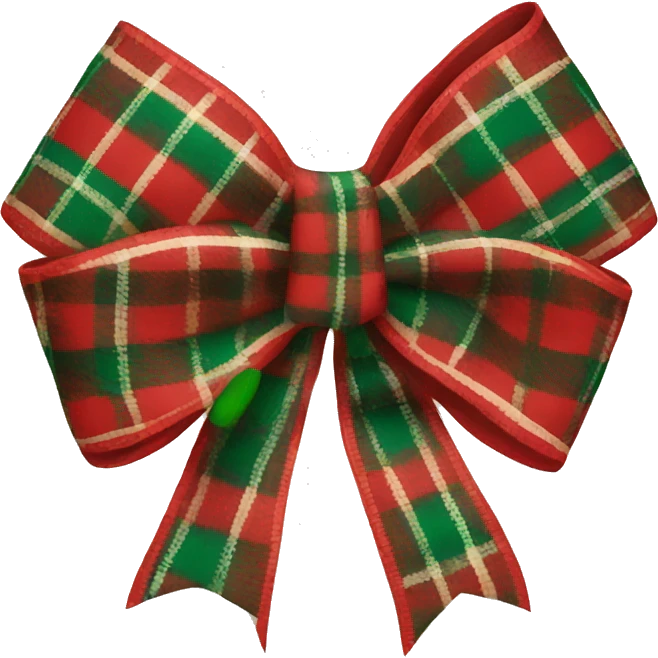Plaid Christmas bow  emoji