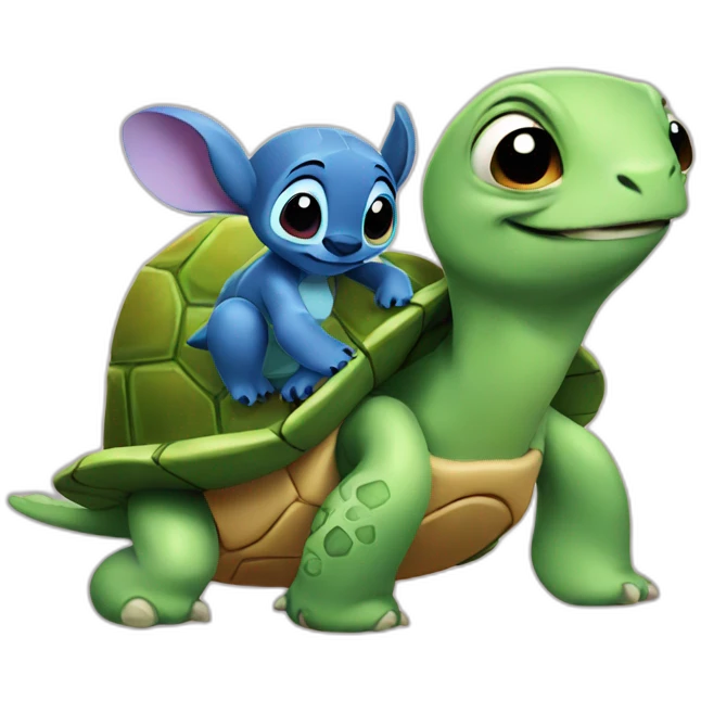 Stitch And turtle emoji