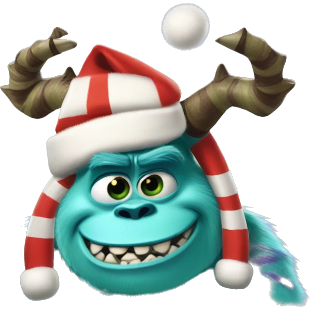 Monsters Inc christmas mood emoji