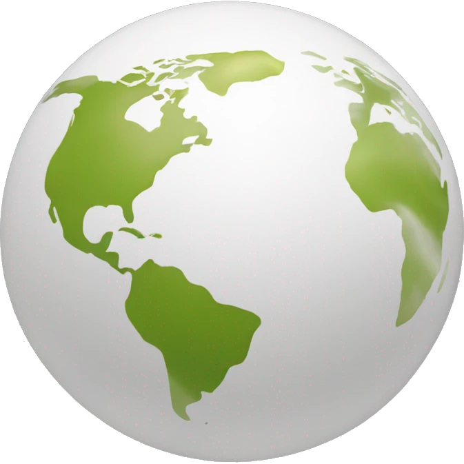 whi color globe emoji for language selection emoji