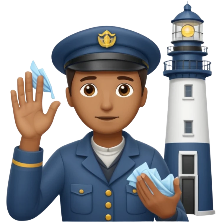 lighthouse Keeper cleaning lens emoji
