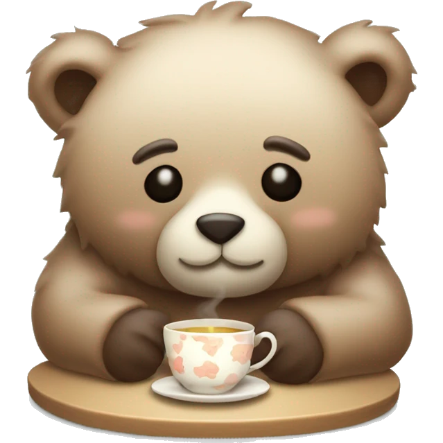 cozy bear like sleepy time tea emoji
