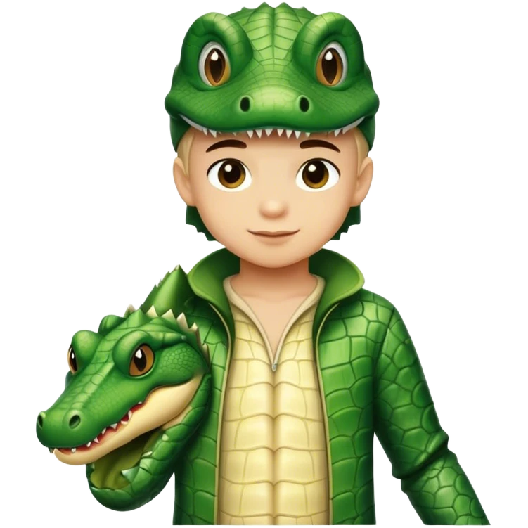 Vintage circus alligator boy emoji