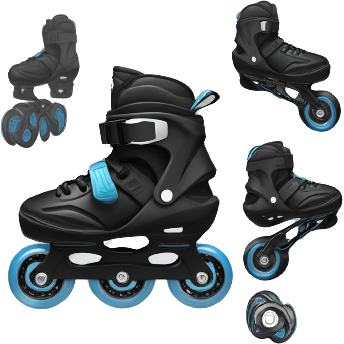 a black rollerblade inline skate, the model called "TWISTER XT" with a more edgy design emoji