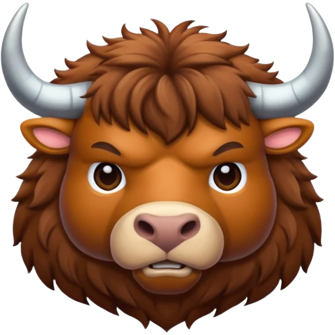 High resolution of An ox emoji