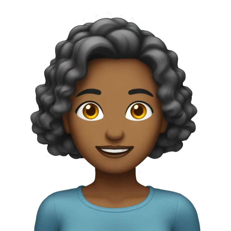 Mulher de cabelo curto segurando uma lupa emoji