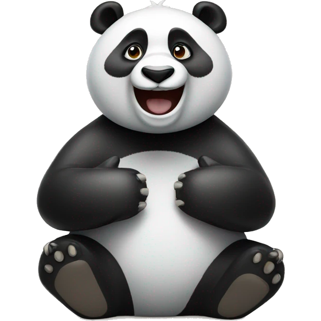Panda saying hi emoji