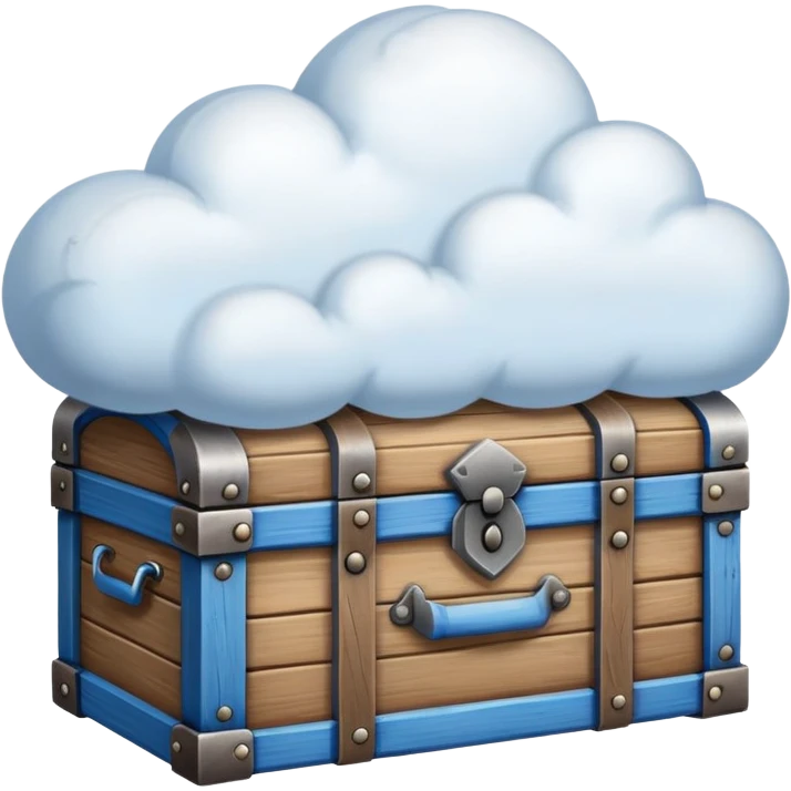 cloud top the blue chest emoji