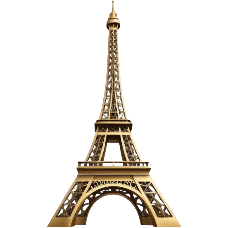 Eiffel Tower, iconic, modern, touch of shine and depth, Apple emoji style emoji