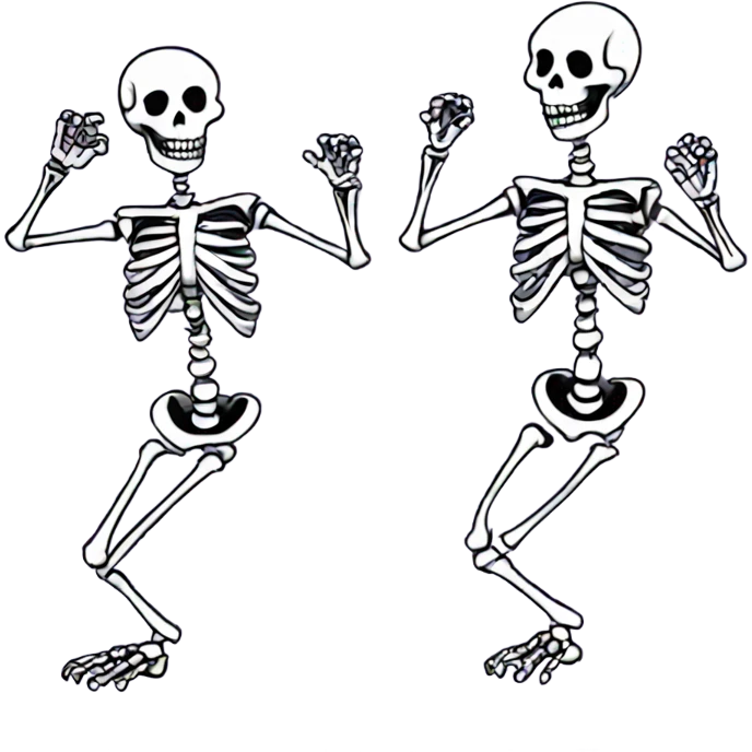 3 dancing skeletons  emoji
