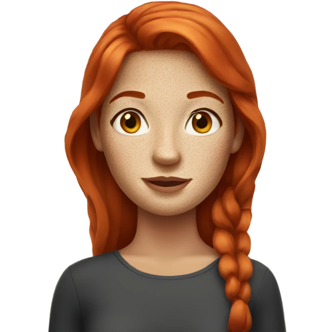 Red hair woman with freckles  emoji