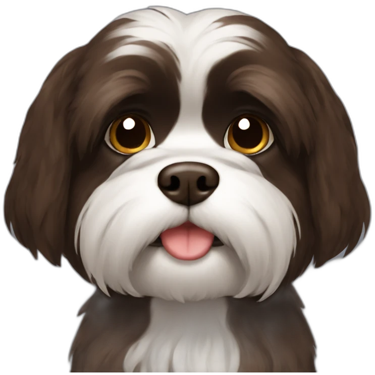 dark brown shitzu emoji