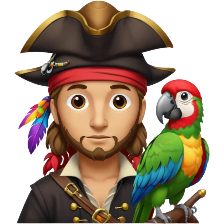pirate and parrot emoji