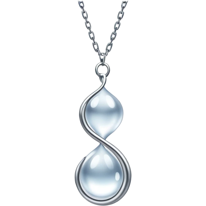 floating and ethereal conceptual silver chain like liquid moonlight emoji