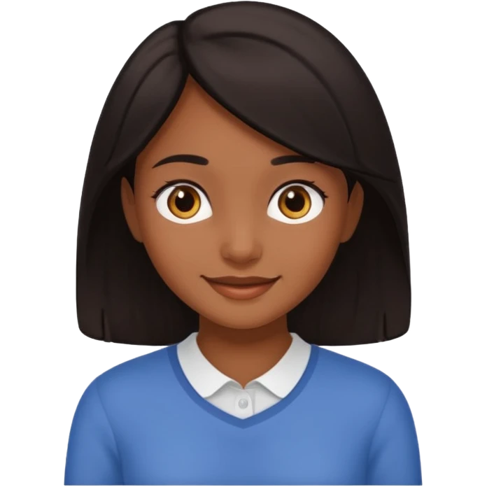GAROTA MORENA COM CABELO PRETO emoji