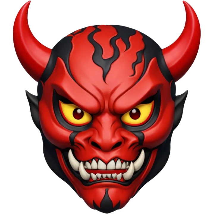 dark half oni mask emoji