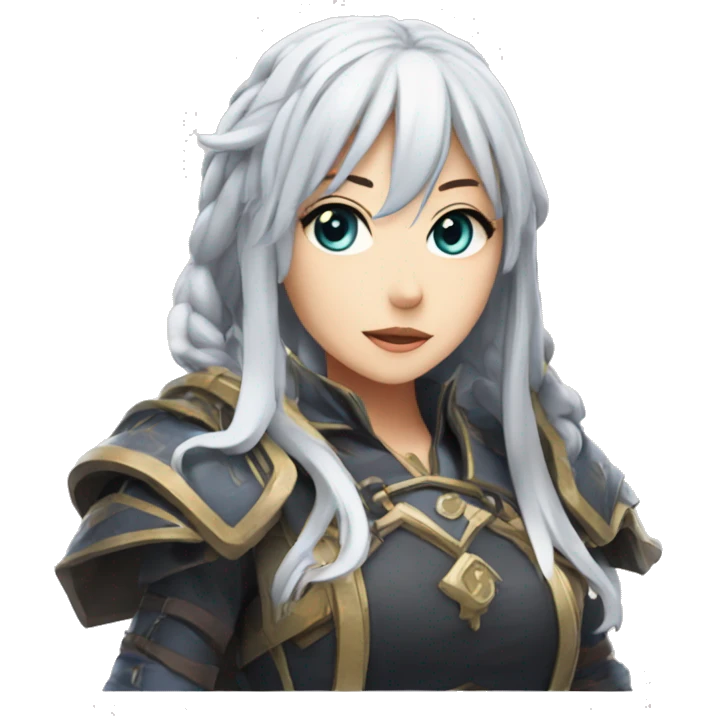 epic seven gatchagame female character, name luna emoji