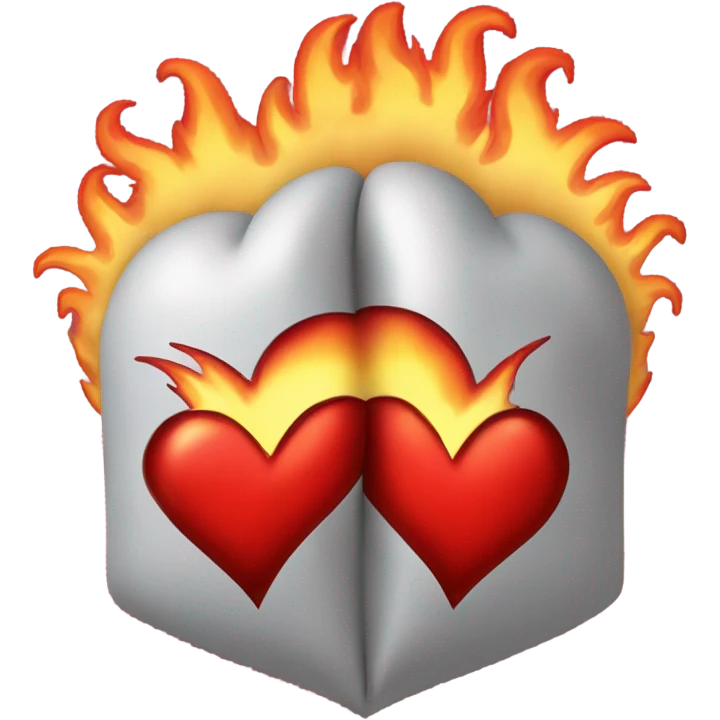 a big beautiful red heart with flame emoji