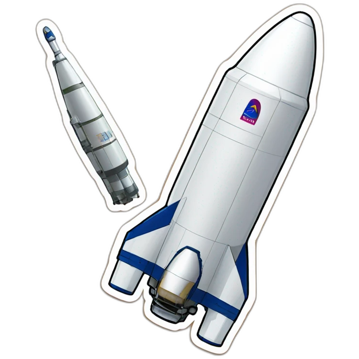 ariane 5 rocket with a armadillo sticker emoji
