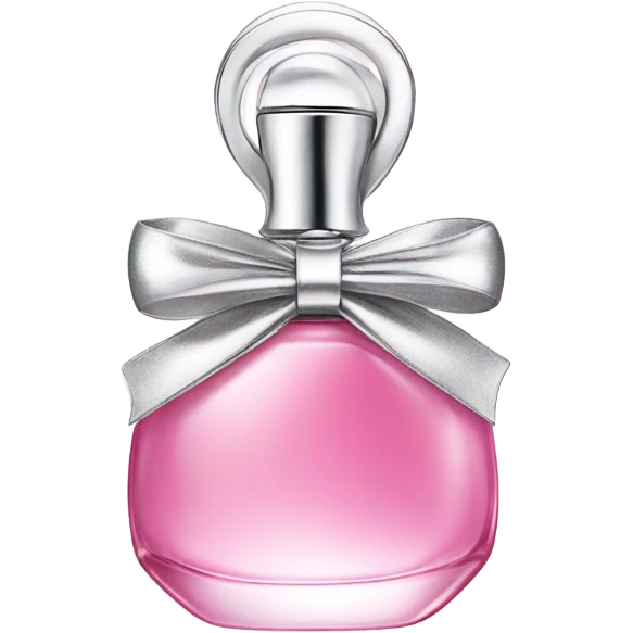 pink dior perfume bottle with silver metal bow  emoji